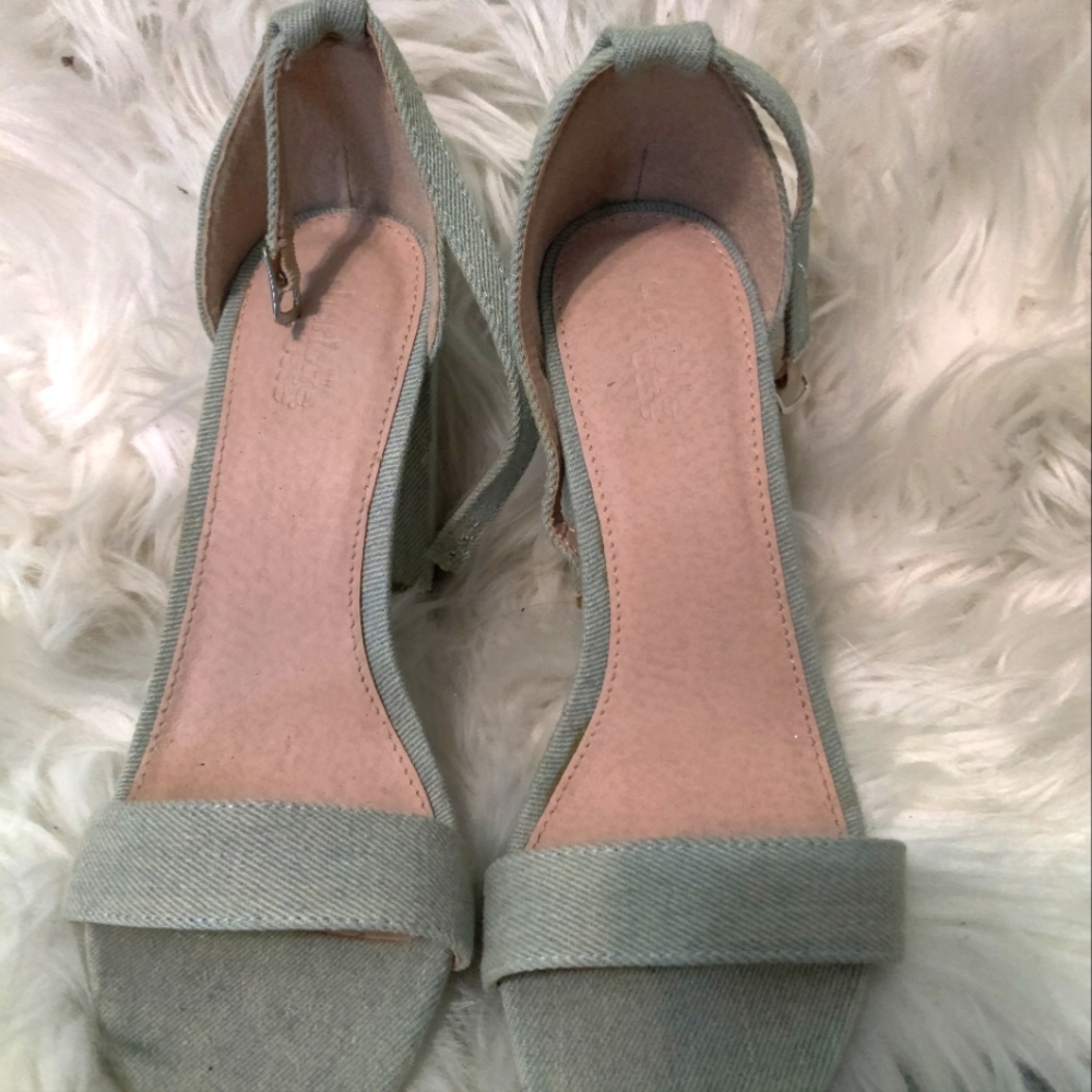 Charlotte Russe, light denim heels, size 8